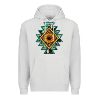Dove Grey aztec leopard sunflower Premium Hoodie - JahusDesignShop