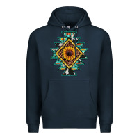 Navy aztec leopard sunflower Premium Hoodie - JahusDesignShop