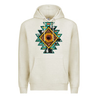 Oatmeal Heather aztec leopard sunflower Premium Hoodie - JahusDesignShop