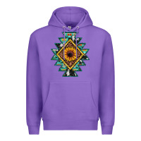 Purple aztec leopard sunflower Premium Hoodie - JahusDesignShop