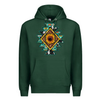 Sports Green aztec leopard sunflower Premium Hoodie - JahusDesignShop