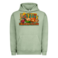 Pigment Oil Green Happy Thanksgiving Urban Hoodie - FaDigitalArtStudio