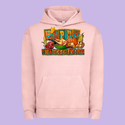 Happy Thanksgiving Urban Hoodie Designed By Fadigitalartstudio