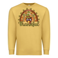 Antique Gold Turkey rainbow thankful thanksgiving Premium Sweatshirt - NancyCooperArtShop