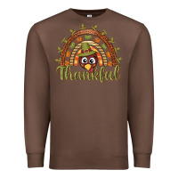 Chestnut Turkey rainbow thankful thanksgiving Premium Sweatshirt - NancyCooperArtShop