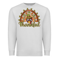 Dove Grey Turkey rainbow thankful thanksgiving Premium Sweatshirt - NancyCooperArtShop