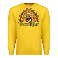 Lemon Turkey rainbow thankful thanksgiving Premium Sweatshirt - NancyCooperArtShop