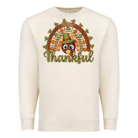 Sandshell Turkey rainbow thankful thanksgiving Premium Sweatshirt - NancyCooperArtShop