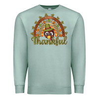Seafoam Turkey rainbow thankful thanksgiving Premium Sweatshirt - NancyCooperArtShop