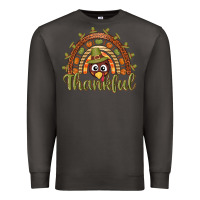 Smoke Turkey rainbow thankful thanksgiving Premium Sweatshirt - NancyCooperArtShop