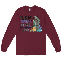 Burgundy spirit animal raccoon Long Sleeve Tee - MaliasSmallBusiness