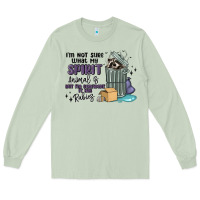Matcha spirit animal raccoon Long Sleeve Tee - MaliasSmallBusiness