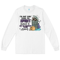 White spirit animal raccoon Long Sleeve Tee - MaliasSmallBusiness