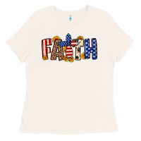 Bone Faith USA flag sunflower Ladies Tee - Neo Western