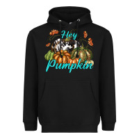 Black Hey Pumpkin Heavyweight Hoodie - texasbilliewilder