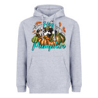 Heather Grey Hey Pumpkin Heavyweight Hoodie - texasbilliewilder