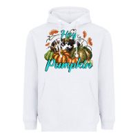 White Hey Pumpkin Heavyweight Hoodie - texasbilliewilder