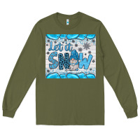Army Green let it snow Long Sleeve Tee - JahusDesignShop