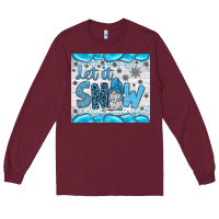 Burgundy let it snow Long Sleeve Tee - JahusDesignShop
