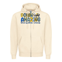 Sandshell down right amazing down syndrome awareness Zipper Hoodie - Artiststas