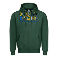 Sports Green down right amazing down syndrome awareness Zipper Hoodie - Artiststas