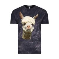 Cloud Black Alpaca Head Vintage Tee - LillyAllenDesigns