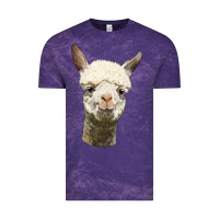 Cloud Purple Alpaca Head Vintage Tee - LillyAllenDesigns