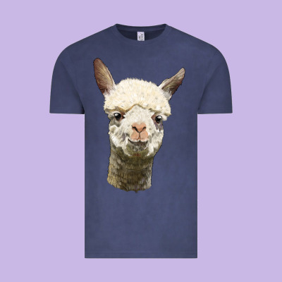 Alpaca Head Vintage Tee Designed By Lillyallendesigns