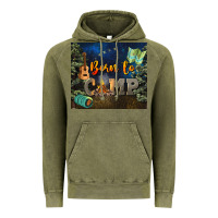 Vintage Olive born to camp Vintage Hoodie - NancyCooperArtShop
