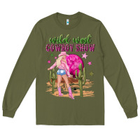 Army Green wild west cowboy show Long Sleeve Tee - NancyCooperArtShop
