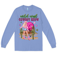 Colony Blue wild west cowboy show Long Sleeve Tee - NancyCooperArtShop