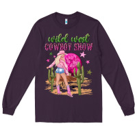 Plum wild west cowboy show Long Sleeve Tee - NancyCooperArtShop