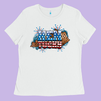 Fourth Of July Kentucky Ladies Tee Designed By Neo Western