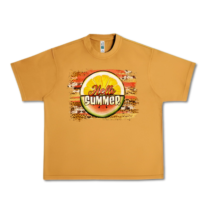 Hello Summer Watermelon Lemon Urban Heavy Tee by Jasminsmagicworld | Teevron