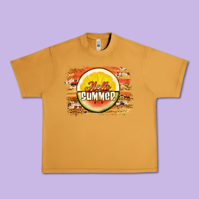 Hello Summer Watermelon Lemon Urban Heavy Tee Designed By Jasminsmagicworld
