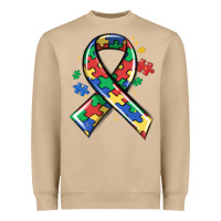 Mushroom autism puzzle ribbon Heavyweight Sweatshirt - MaliasSmallBusiness