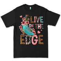 Black live on the edge ice skating Premium Tee - FaDigitalArtStudio