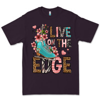 Plum live on the edge ice skating Premium Tee - FaDigitalArtStudio