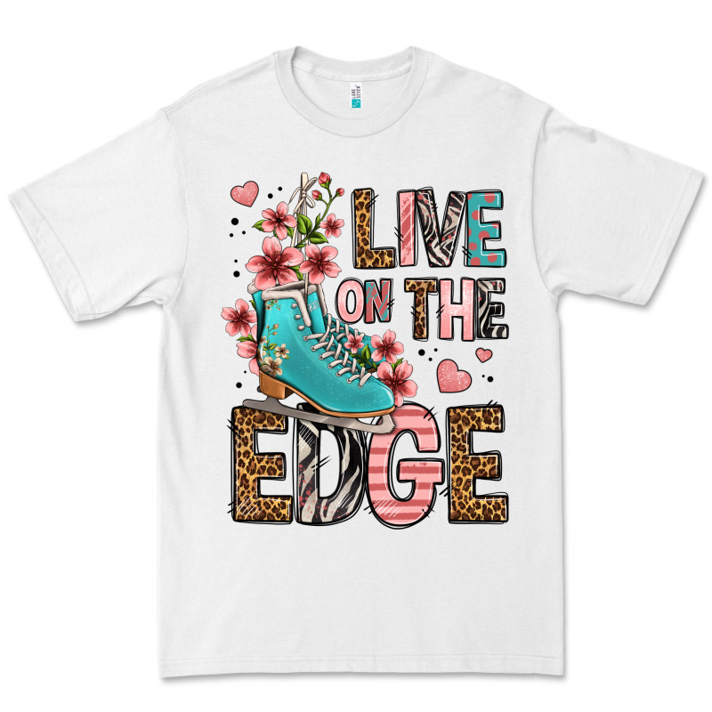 Live On The Edge Ice Skating Premium Tee by FaDigitalArtStudio | Teevron