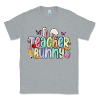 Heather Grey teacher bunny Classic Tee - MaliasSmallBusiness