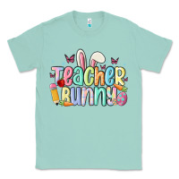 Seafoam teacher bunny Classic Tee - MaliasSmallBusiness