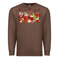 Chestnut Christmas coffee cups Premium Sweatshirt - texasbilliewilder