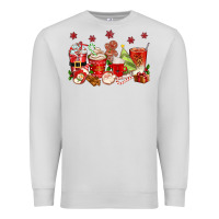 Dove Grey Christmas coffee cups Premium Sweatshirt - texasbilliewilder