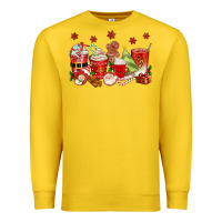 Lemon Christmas coffee cups Premium Sweatshirt - texasbilliewilder
