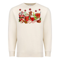 Sandshell Christmas coffee cups Premium Sweatshirt - texasbilliewilder