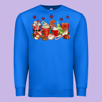 Christmas Coffee Cups Premium Sweatshirt Designed By Texasbilliewilder