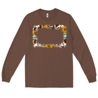 Chestnut western serape sunflower background frame Long Sleeve Tee - NancyCooperArtShop