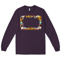 Plum western serape sunflower background frame Long Sleeve Tee - NancyCooperArtShop