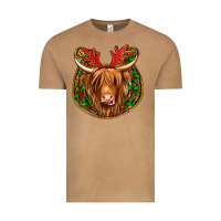 Vintage Camel christmas highland cow mistletoe Christmas Vintage Tee - Jasminsmagicworld