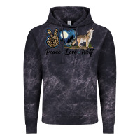Cloud Black Peace Love Wolf Vintage Hoodie - LillyAllenDesigns